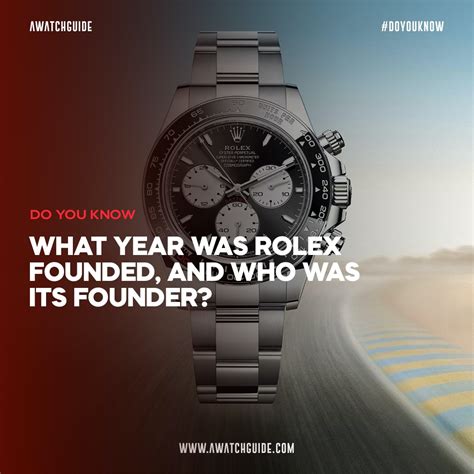 when was rolex founded.